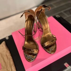 Paris Texas gold stiletto sandals